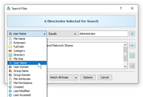 Search Files By User Name
